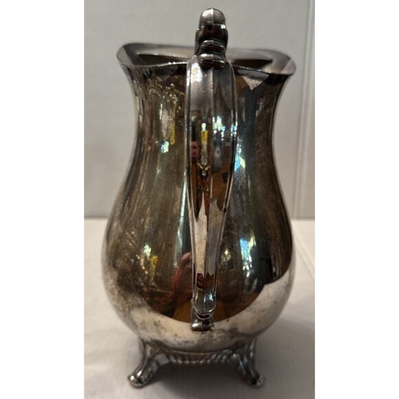 Vintage WM Roger’s 817 Silver plated Footed Water Pitcher W/ Ice Guard Great - Picture 4 of 8